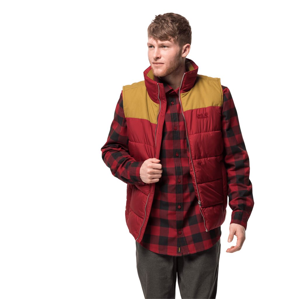 Jack Wolfskin LAKOTA Vestes Homme Rouge Foncé - XRCWZQV-12